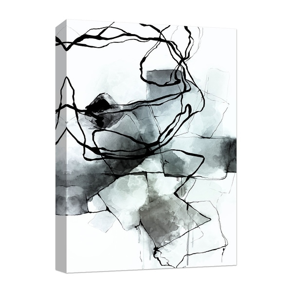 PTM Images 9-124788 PTM Canvas Collection 10" x 8" - "Tumbling Lines - Cool Tones" Giclee Abstract Art Print on Canvas