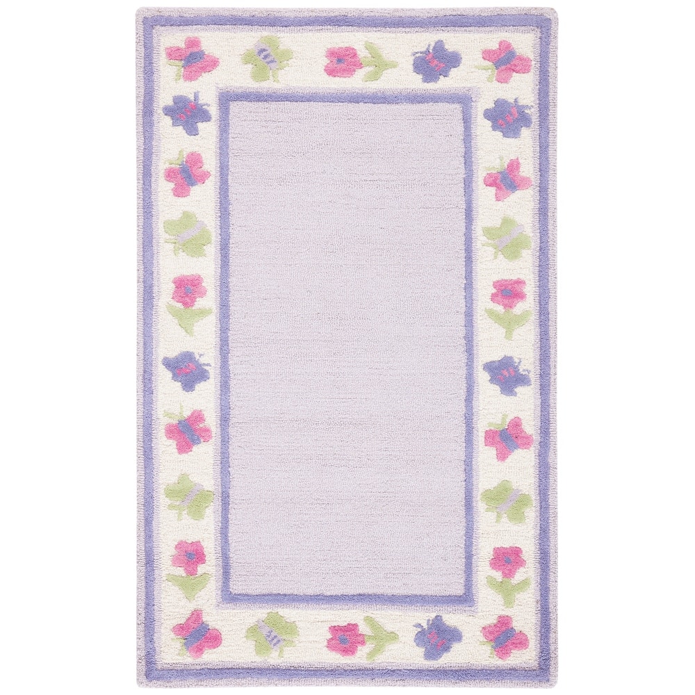 SAFAVIEH Handmade Children's Butterflies Garden New Zealand Wool Rug