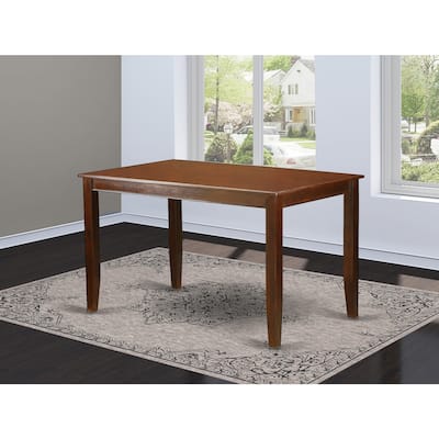 Counter Height Dining Table - 36x60 Rectangular Table Mahogany Finish - 60