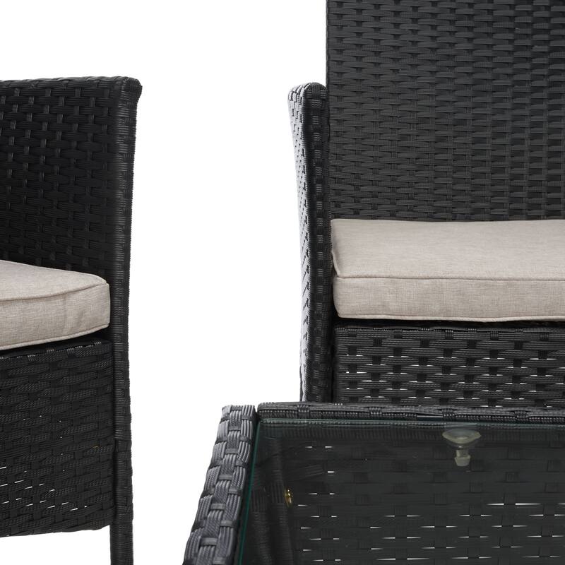 SAFAVIEH Outdoor Amiyah 4-Piece Conversation Patio Set - 42W x 33D x 23H