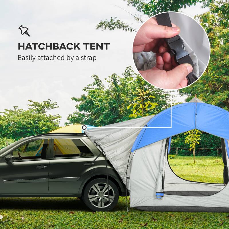 Outsunny SUV Tent, 2000mm Waterproof Truck Tent with 3 Doors and Mesh Window