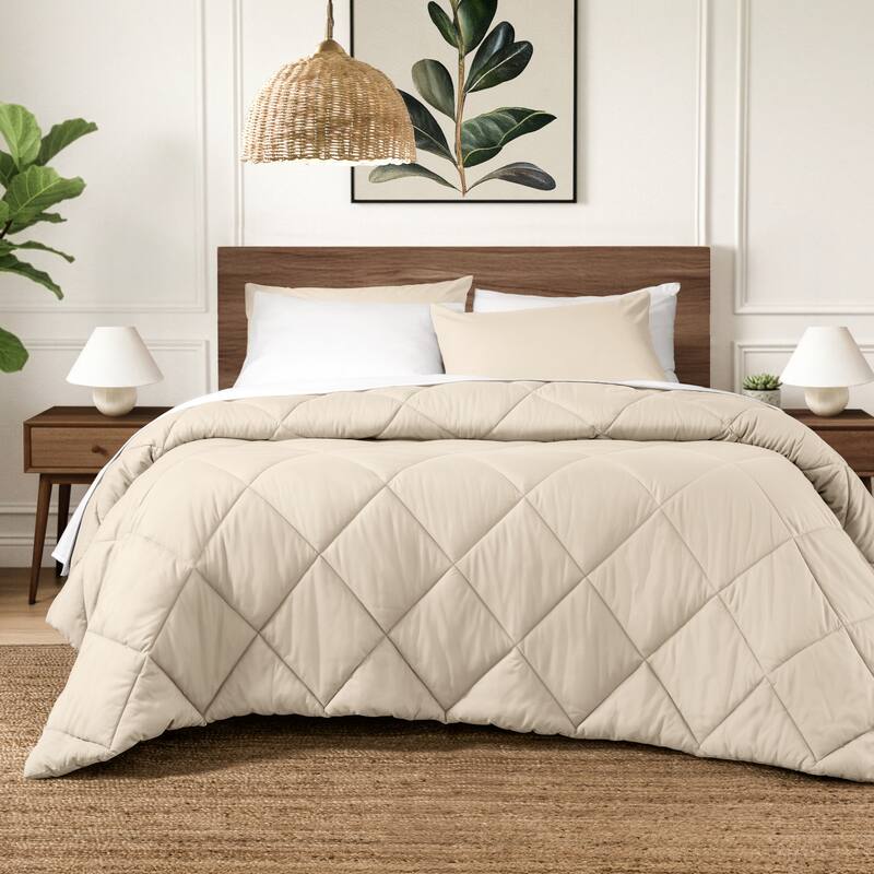 Ivy Union Microfiber Comforter Set - King - Sand - Diamond