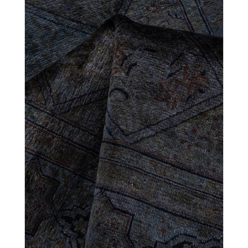 Fine Vibrance, One-of-a-Kind Hand-Knotted Runner Rug - Brown, 3' 1" x 7' 10" - 3' 1" x 7' 10"