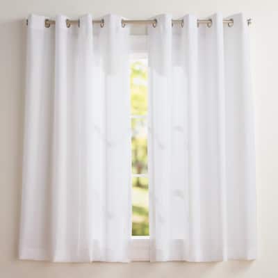 EXCLUSIVE HOME Loha Linen Grommet Top Curtain Panel Pair