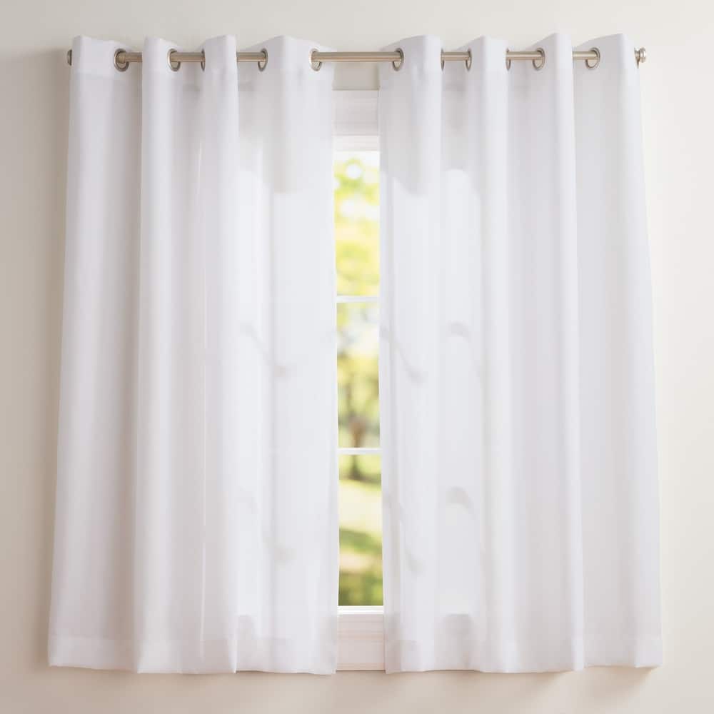 EXCLUSIVE HOME Loha Linen Grommet Top Curtain Panel Pair