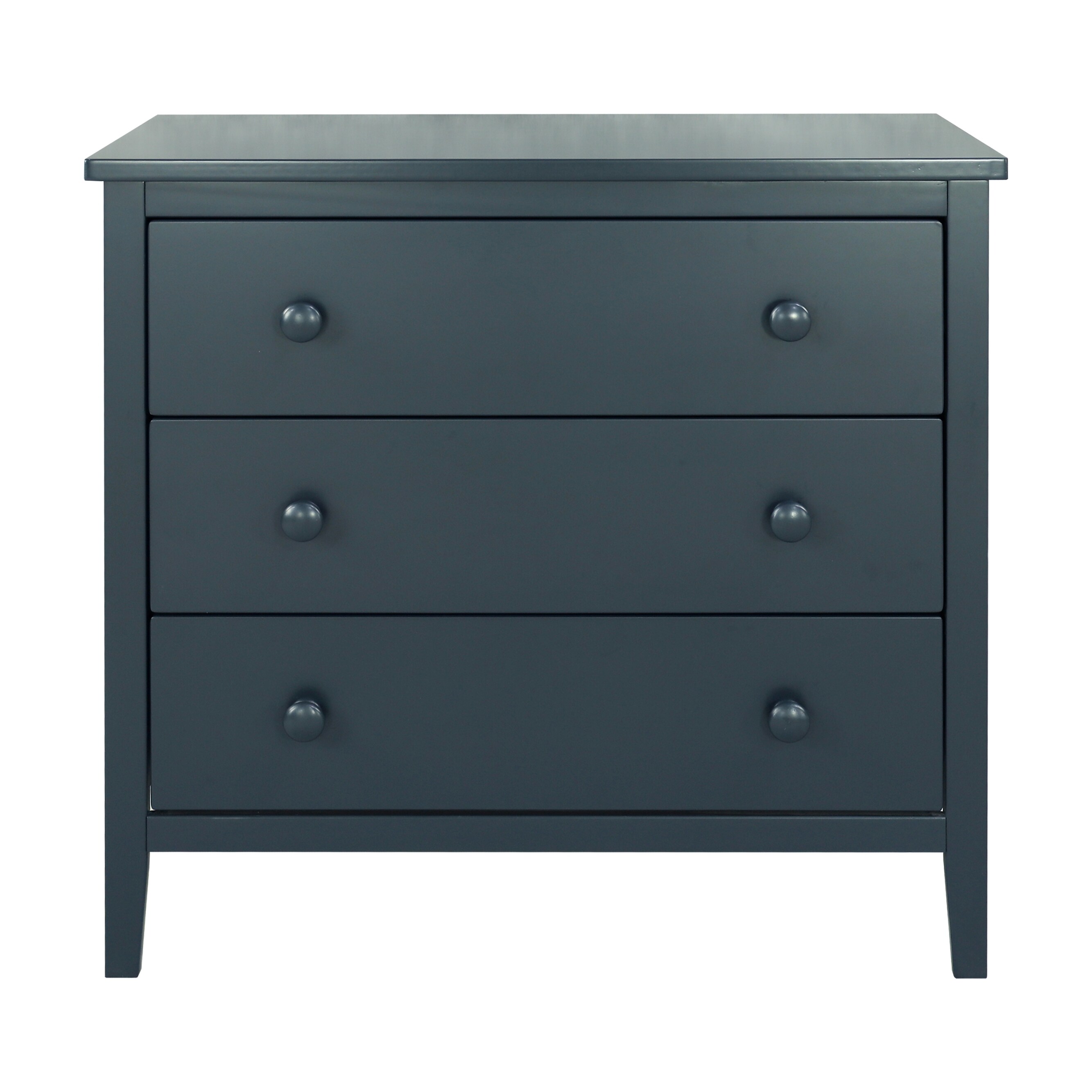 Navy Blue Stylish and Durable Solid Wood 3 Drawer Dresser with Smooth  Glides, Upgrade Your Bedroom Storage Today - Bed Bath & Beyond - 38354374