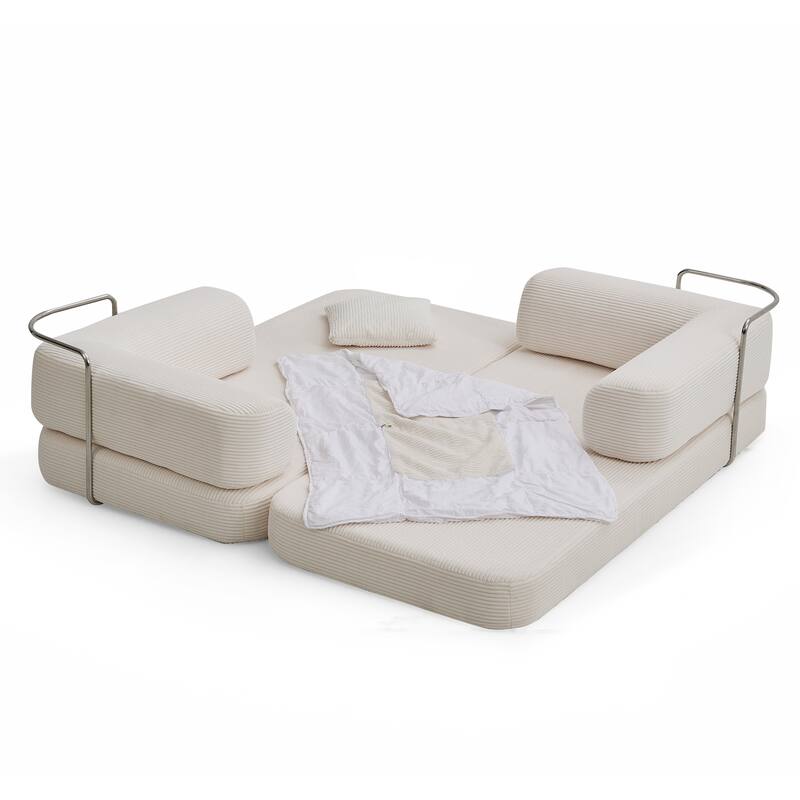 Floor Couch,Compressed Sofa,Convertible Floor Sofa Bed With Convertible Blanket Pillow,Enhanced Frame Stability