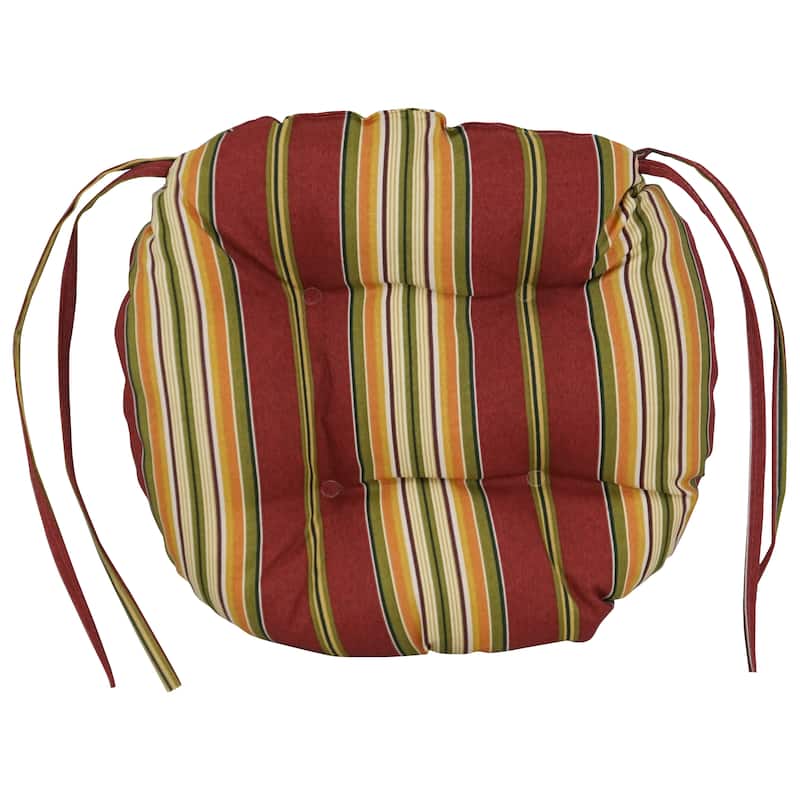 16-inch Round Tufted Indoor/Outdoor Chair Cushions (Set of 4) - 16"