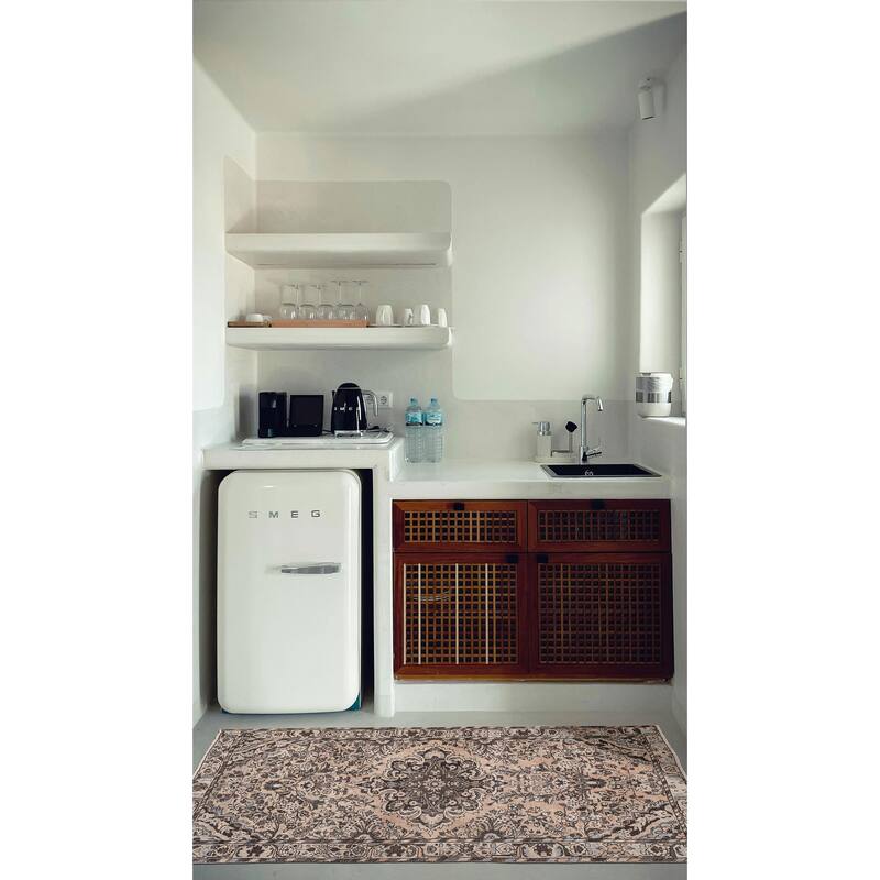 ECARPETGALLERY Hand-knotted Melis Vintage Tan Wool Rug - 4'4 x 6'3