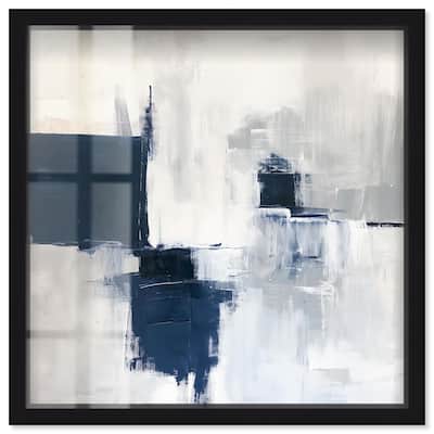 Porcelain Blue on White I Shadowbox by Art Remedy