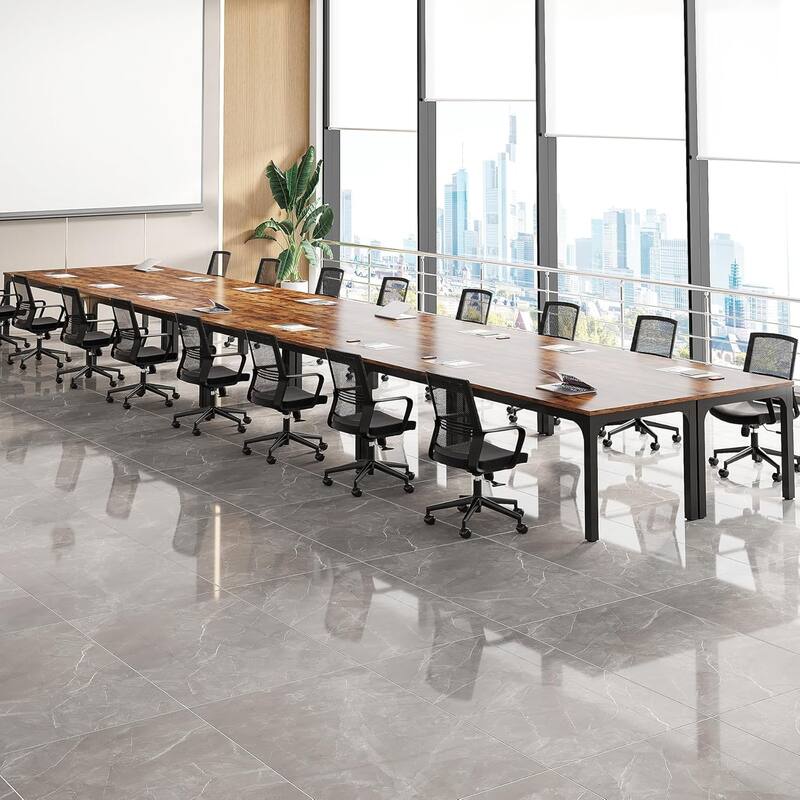 78.74-Inch Conference Table Set,13FT Conference Room Table, Large Rectangle Meeting Seminar Tables Set,Long Business Tables