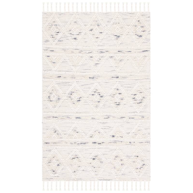 SAFAVIEH Handmade Natura Madlena Boho Jute & Wool Braided - 6' Square - Ivory/Grey - Square