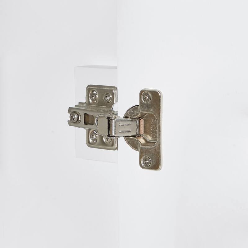 White Bath Cabinet, 2 Doors 3/6 Shelves, Engineered Wood, Bath Laundry