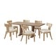 preview thumbnail 2 of 23, Fescue Fabric and Rubberwood 7 Piece Dining Set by Christopher Knight Home