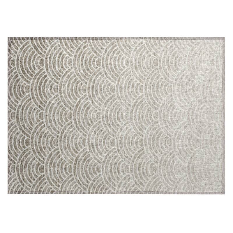 Machine Washable Indoor/ Outdoor Contemporary Poppy Chantille Rug