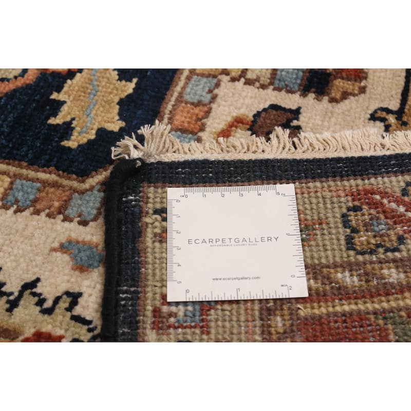 ECARPETGALLERY Hand-knotted Jules Sultane Dark Navy Wool Rug - 7'11 x 9'8
