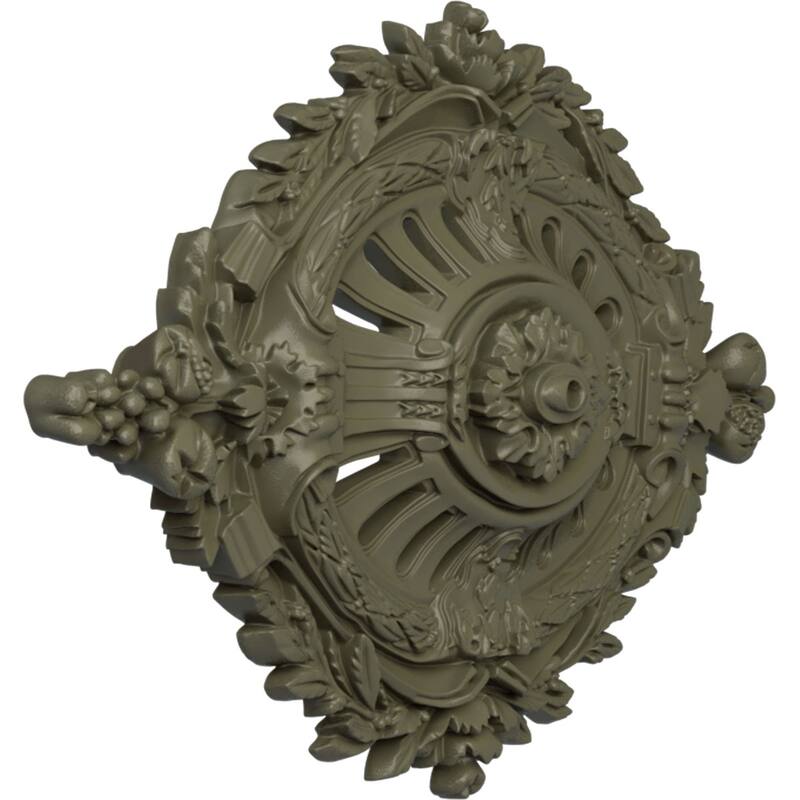 35 7/8"W x 22 1/2"H x 4 3/8"P Antonio Ceiling Medallion