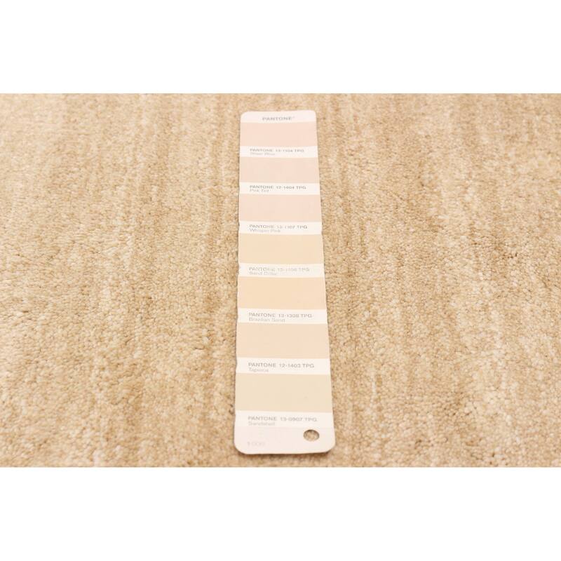 ECARPETGALLERY Hand-knotted Kashkuli Gabbeh Beige Wool Rug - 2'7 x 10'0