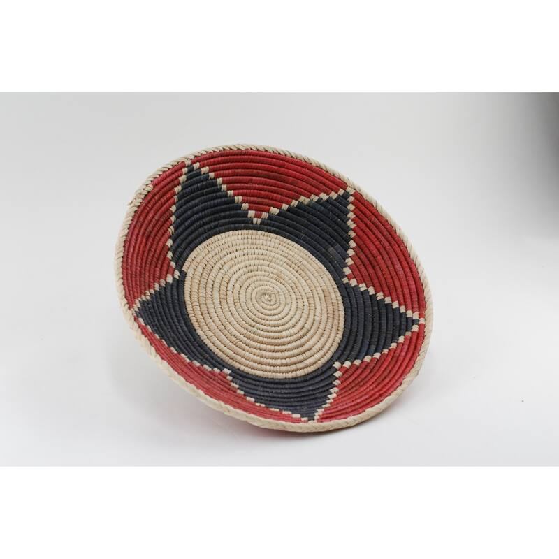 Hand Woven Palm Wall Decor Basket