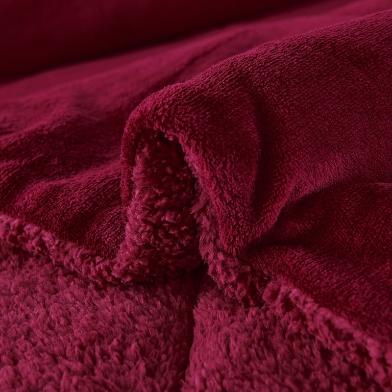 3 Piece Sherpa Plush Micro Suede Comforter Set