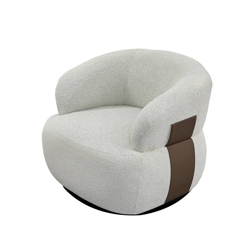 Kieon 33"W 360 Swivel Barrel Chair Modern Accent Chair Set of 2