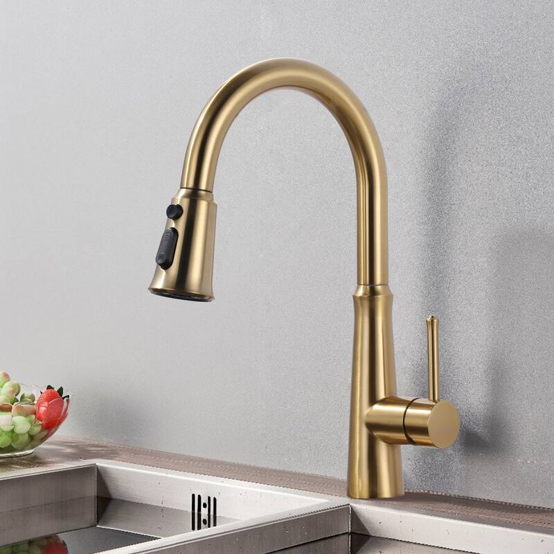 WOWOW Pull Down Kitchen Faucet Spray Head with 9 Adapters Kit