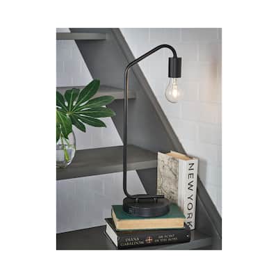 Signature Design by Ashley Covybend Metal Table Lamp - 7"W x 6"D x 21"H