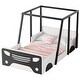 preview thumbnail 5 of 6, Car-shaped Platform Bed with Roof,Twin Size