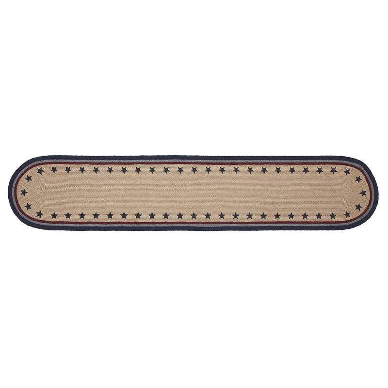 My Country Oval Runner Stencil Stars 12x36