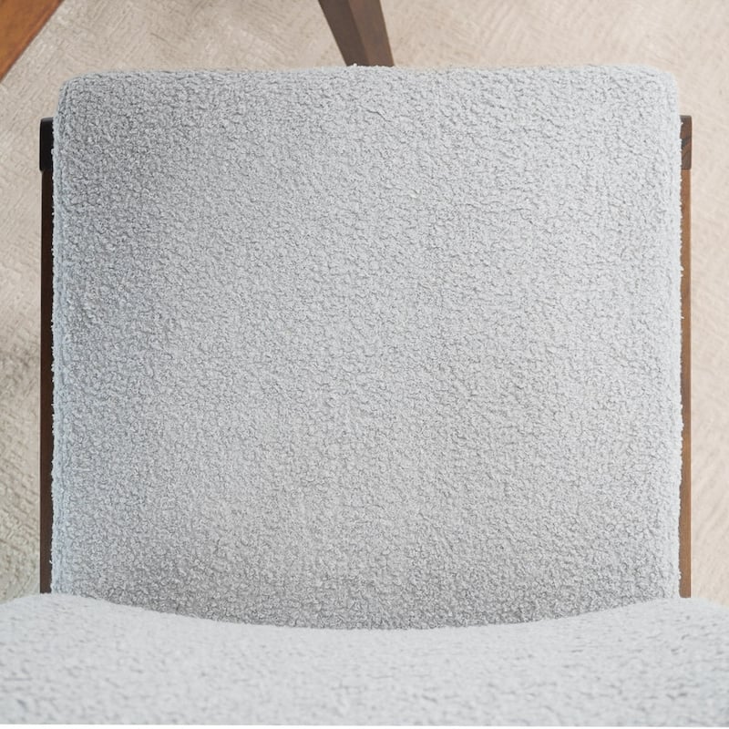 GDFStudio - Weston Modern Wood Upholstered Linen Dining Chair Set with Full-back Support, Set of 2 - 22"W