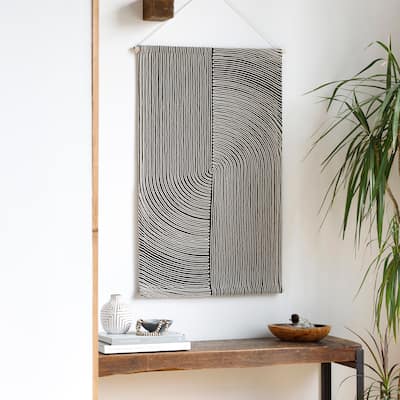 Artistic Weavers Irene Embroidered Cotton Modern 24" x 36" Tapestry - 24" x 36"