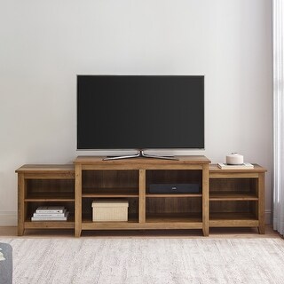 Porch and Den 80-Inch Tier Top TV Stand Console (Reclaimed Barnwood)