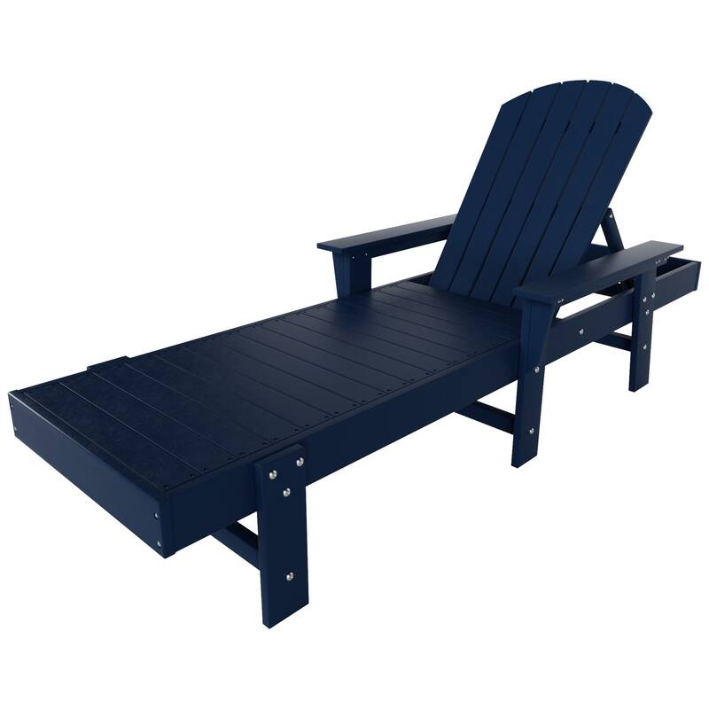 Polytrends Altura Poly Eco-Friendly All Weather Reclining Chaise Lounge with Arms