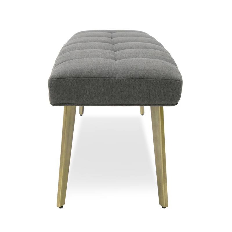Modrest Cici Contemporary Grey & Antique Brass Bench
