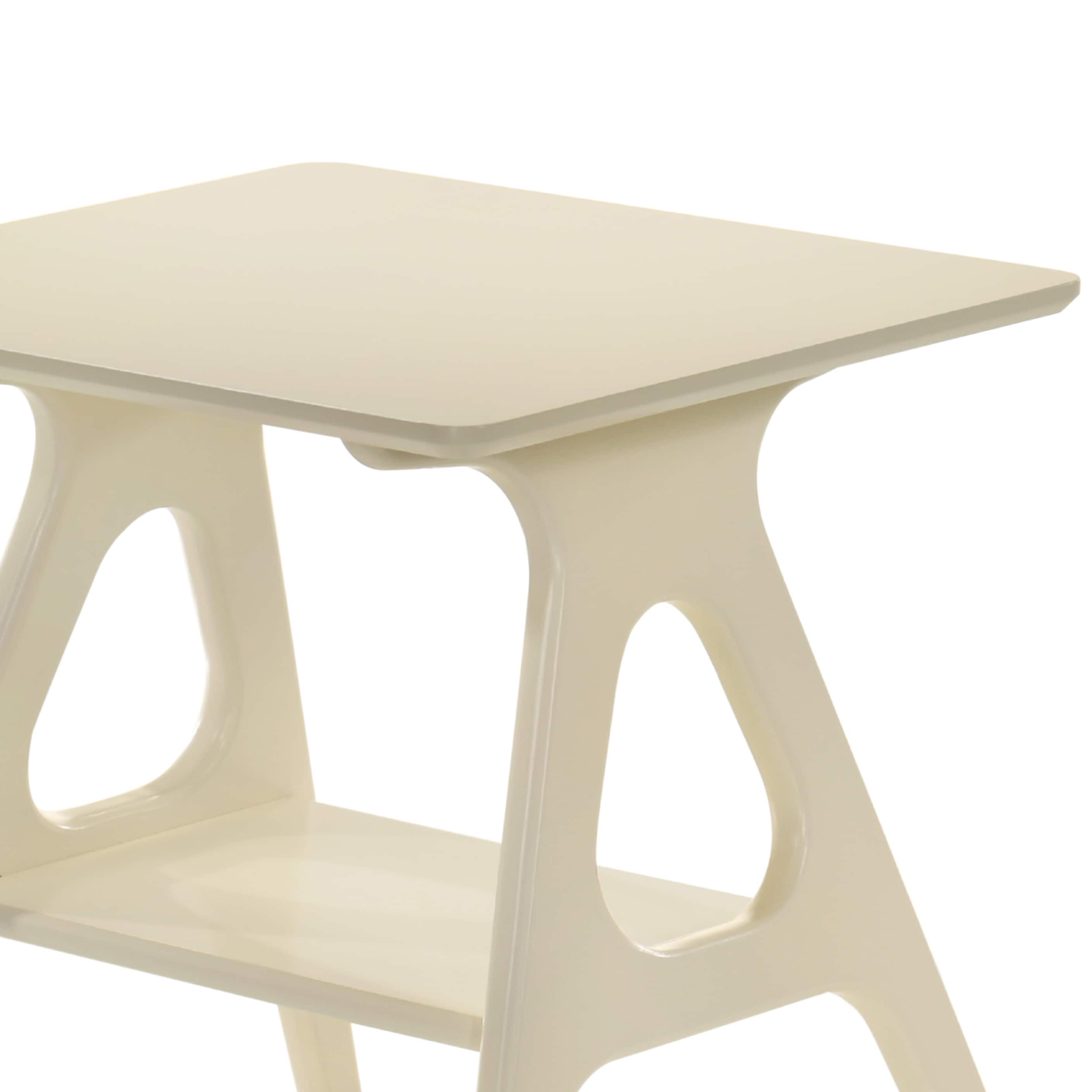 Roundhill Furniture Arona Mid-Century Modern Wood End Table