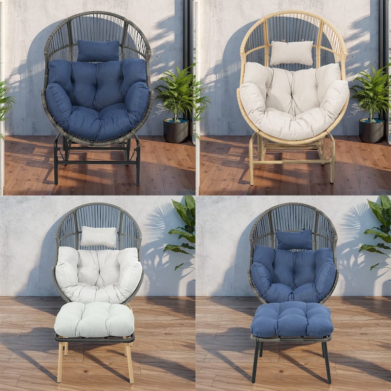 Gymojoy Outdoor Oversized Egg Basket Rocking Chair