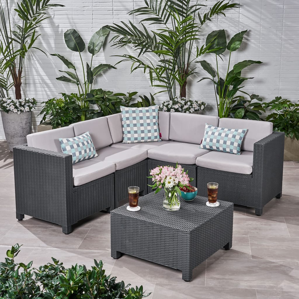 Waverly Outdoor Sectional Sofa Set by Christopher Knight Home