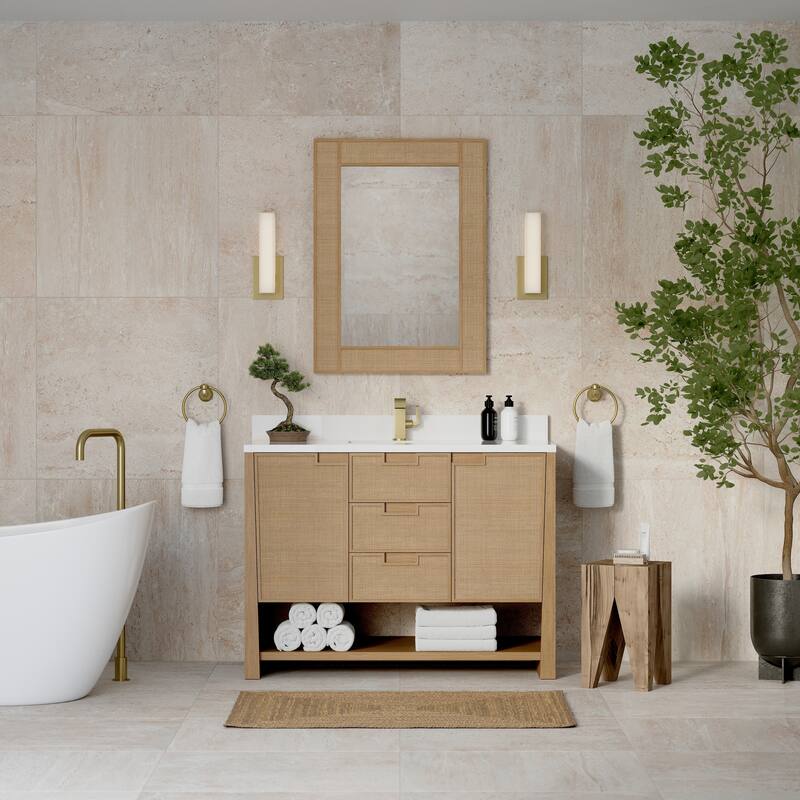Solene 48" Single Vanity, Seaside Oak - 48