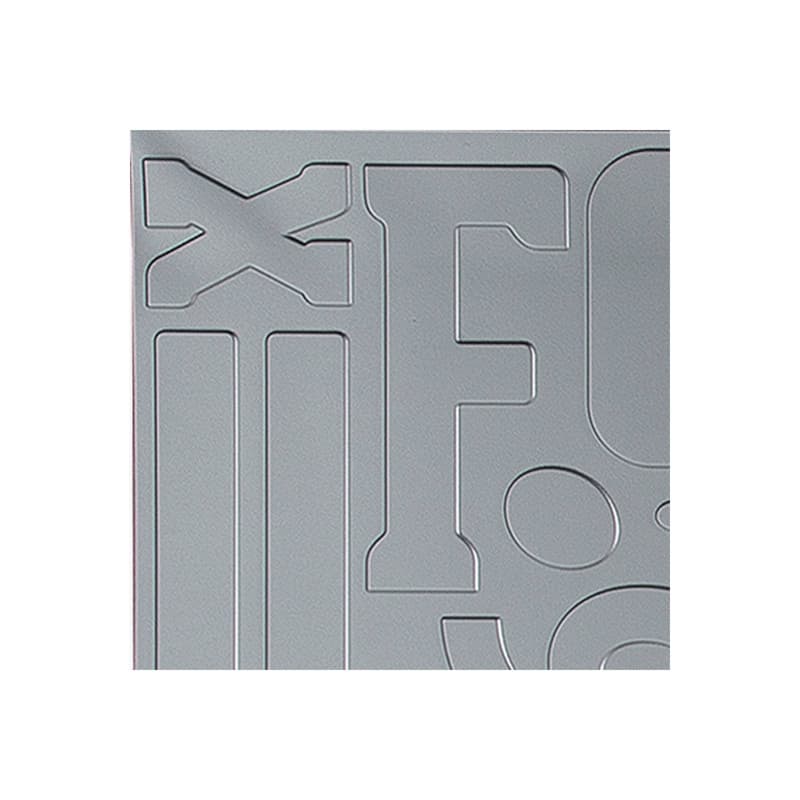 FASÄDE Alphabet 4-foot x 8-foot PVC Wall Panel in Argent Silver - Sample