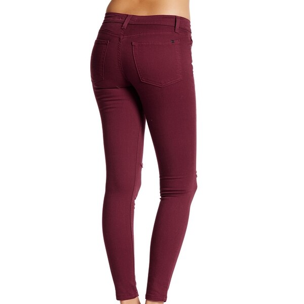 maroon skinny jeans womens