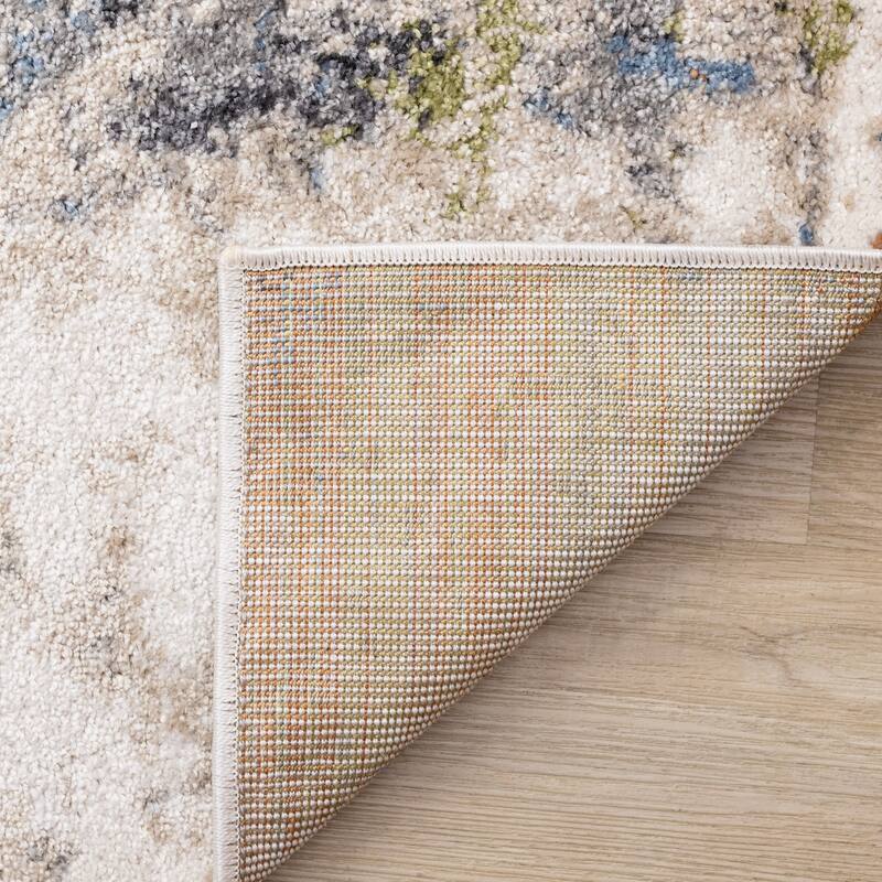 Solace Collection - Soft Low-Pile Multi-Colored Granite Area Rug