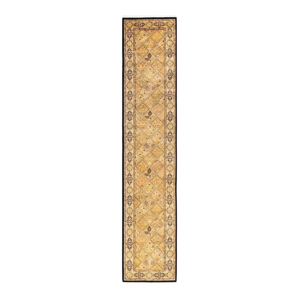 Overton Handknotted Wool Traditional Oriental Brown Runner