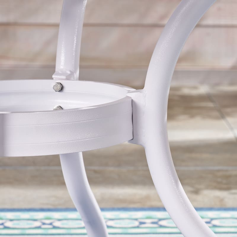 Phoenix Outdoor Aluminum White Dining Table by Christopher Knight Home - 30"H x 47.75"W x 47.75"D