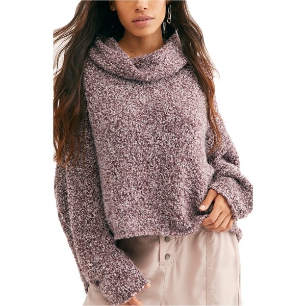 Download FREE PEOPLE Womens Purple Long Sleeve Mock Sweater Size XS - Overstock - 32422656