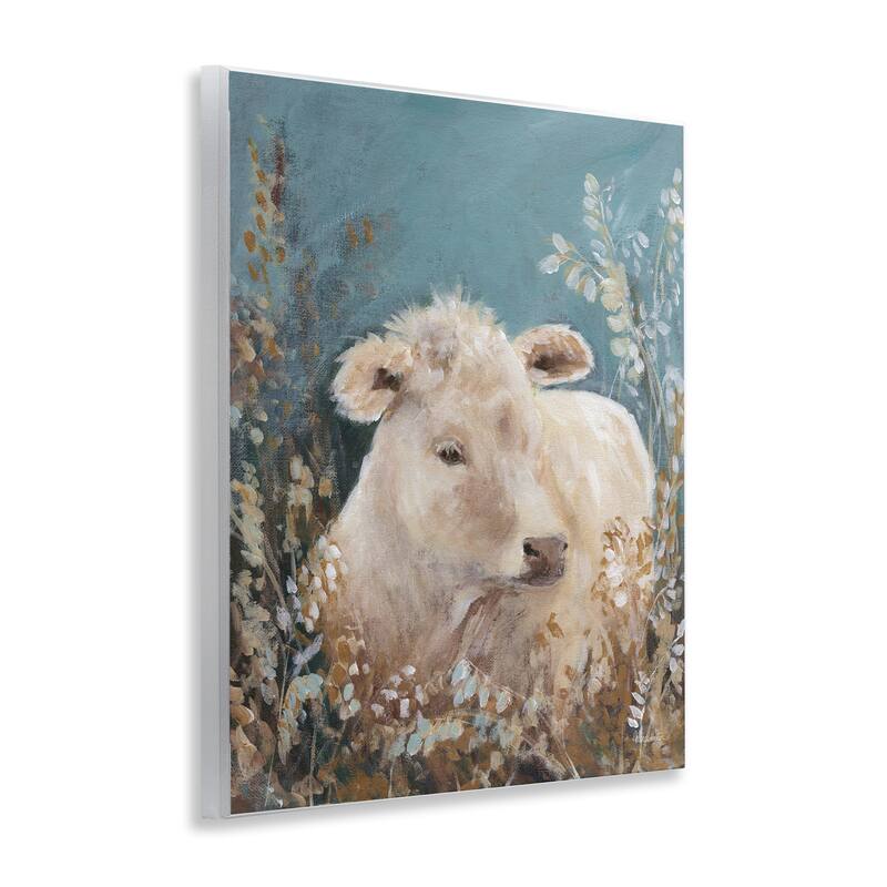 Stupell Soft Cattle Amongst Florals Wall Plaque Art Design By Amanda Hilburn