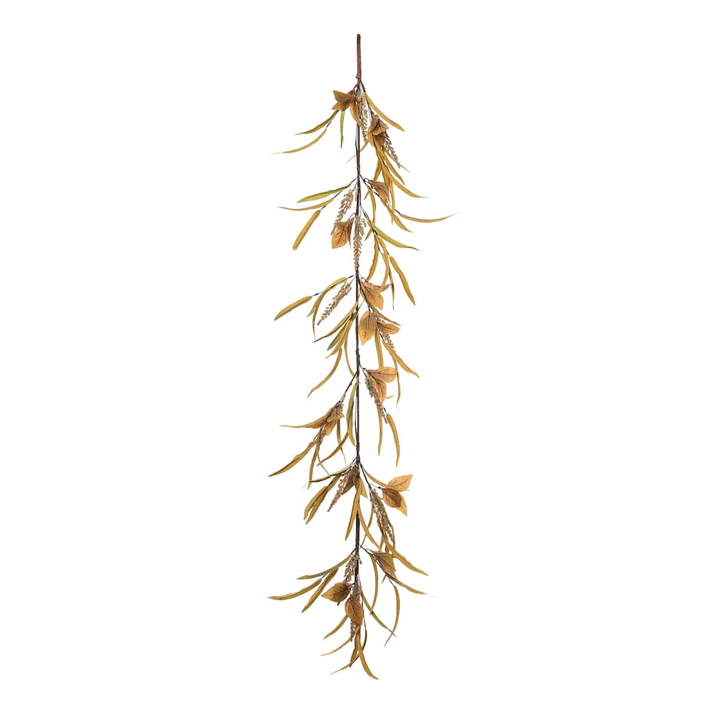 Transpac Artificial 62.99 in. Brown Harvest Rustic Stalks Garland