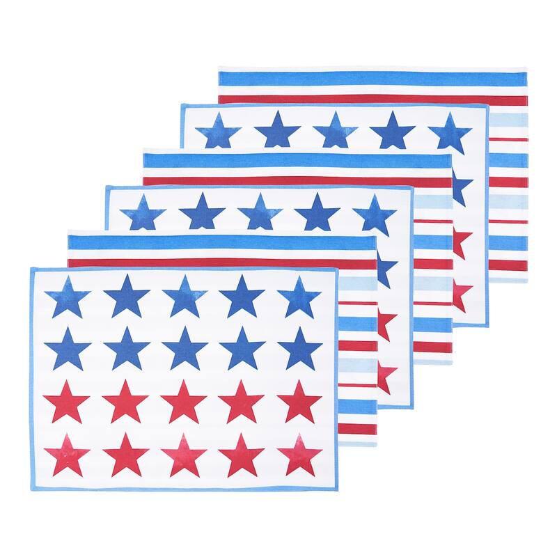 Red White & Pow Placemat Set 6