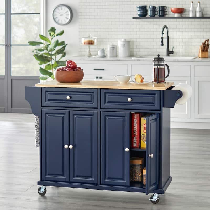 Simple Living Georgia Rolling Kitchen Cart