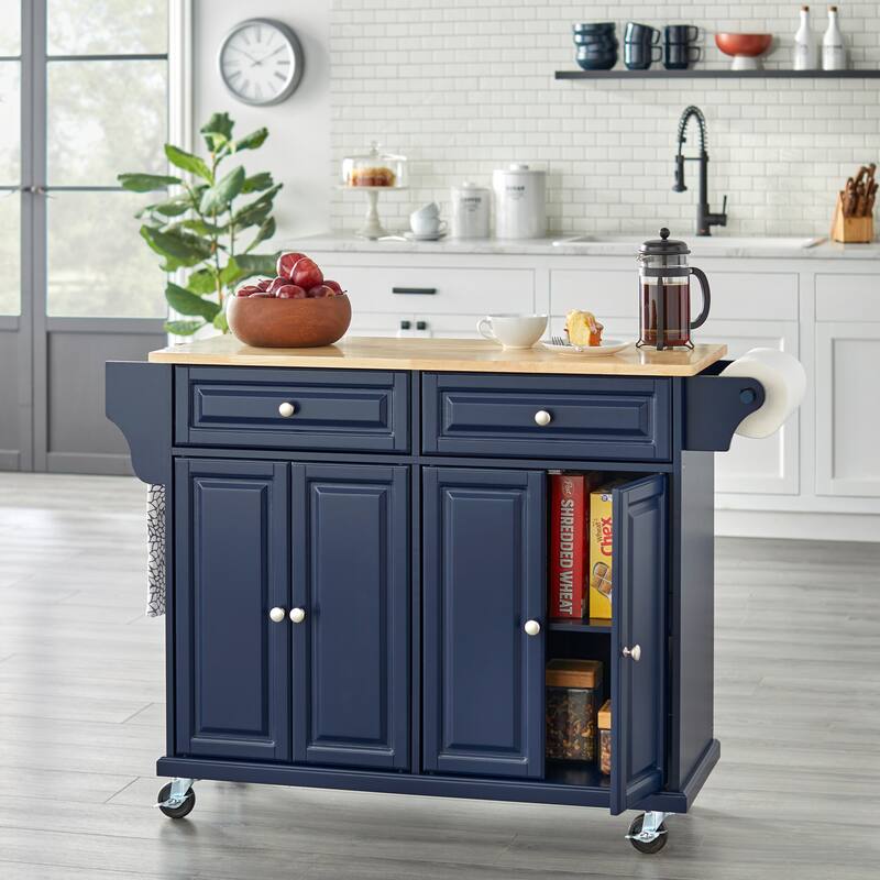 Simple Living Georgia Rolling Kitchen Cart