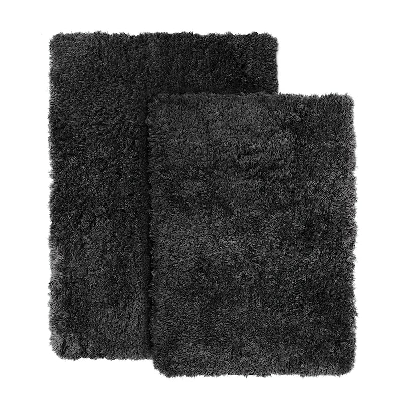 Porch & Den Lorena Shaggy/ Non-slip Rubber Backed Bath Rug Set